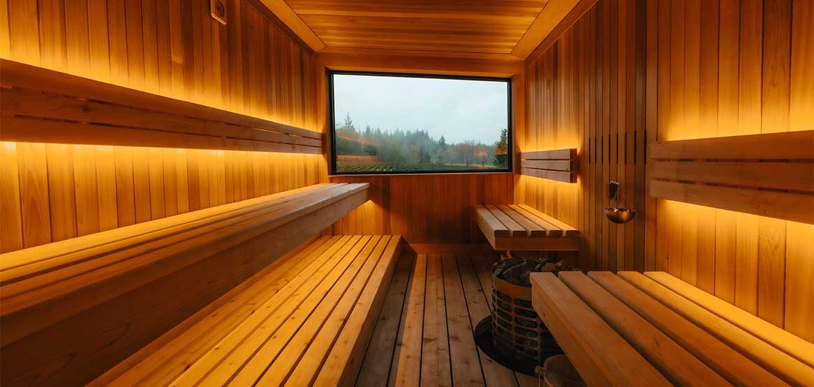 Sauna and Cold Plunge Overlooking Lavender Fields